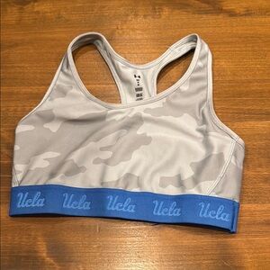 Gray Camo Sports Bra with Blue Band UnderArmour UCLA